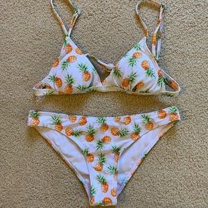 pineapple bikini w adjustable straps